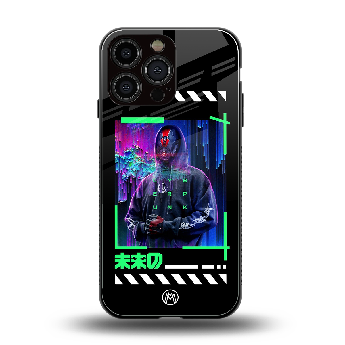 cyberpunk back phone cover | glass case for iphone 15 pro max