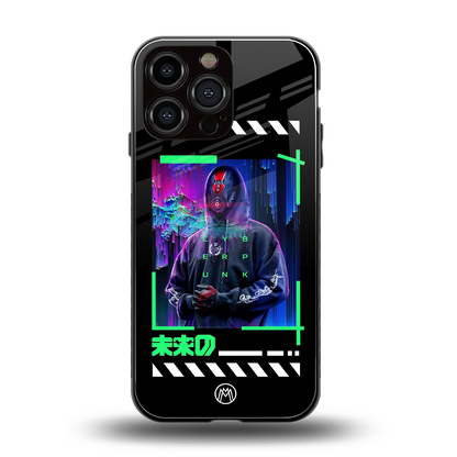 cyberpunk back phone cover | glass case for iphone 14 pro max