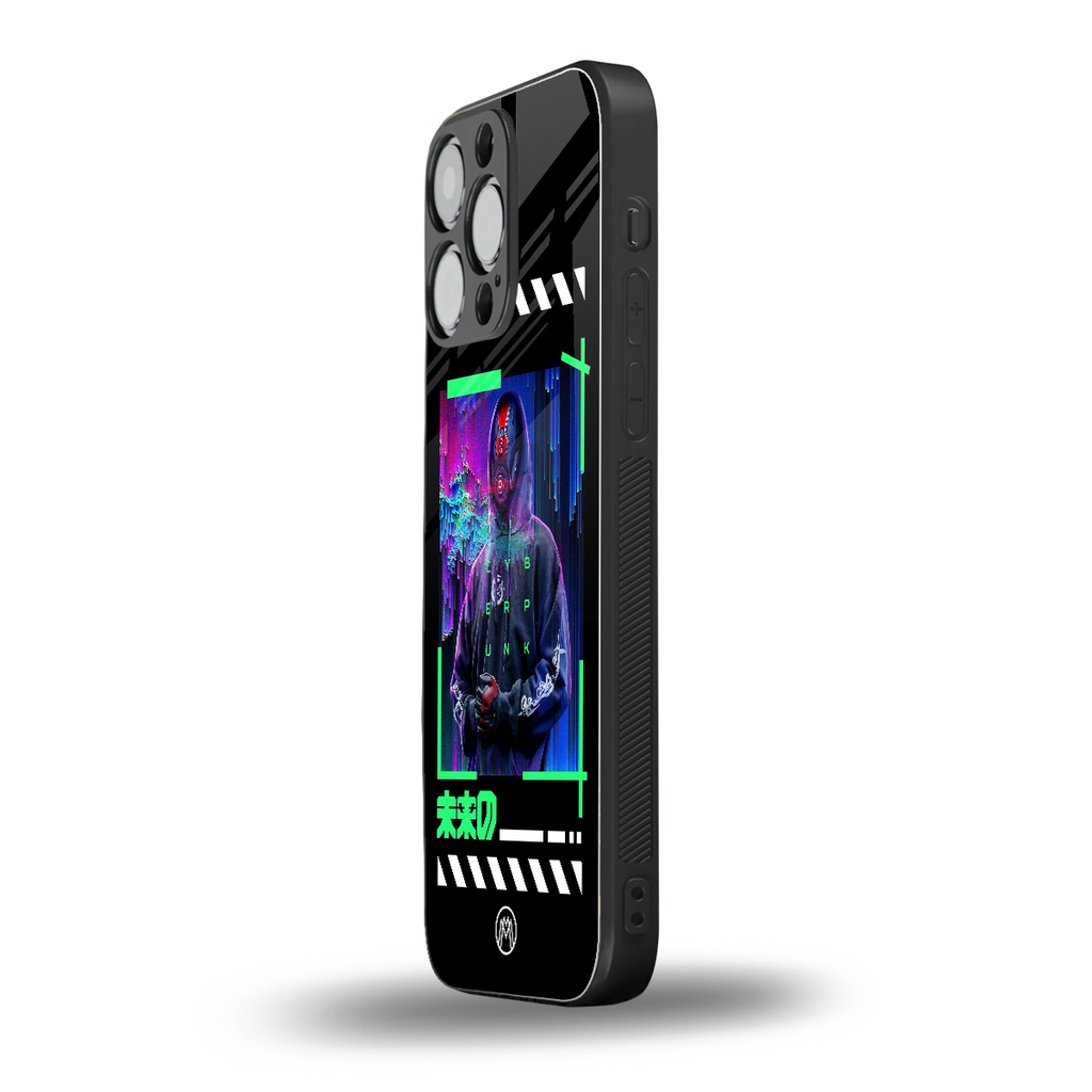 cyberpunk back phone cover | glass case for iphone 15 pro max