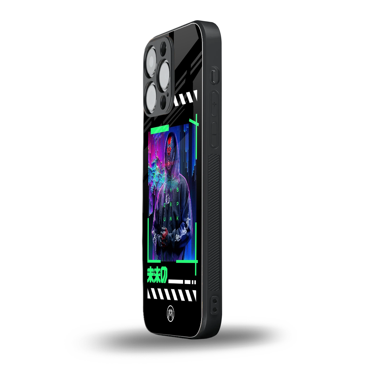 cyberpunk back phone cover | glass case for iphone 16 pro max