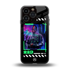 cyberpunk back phone cover | glass case for iphone 16 pro