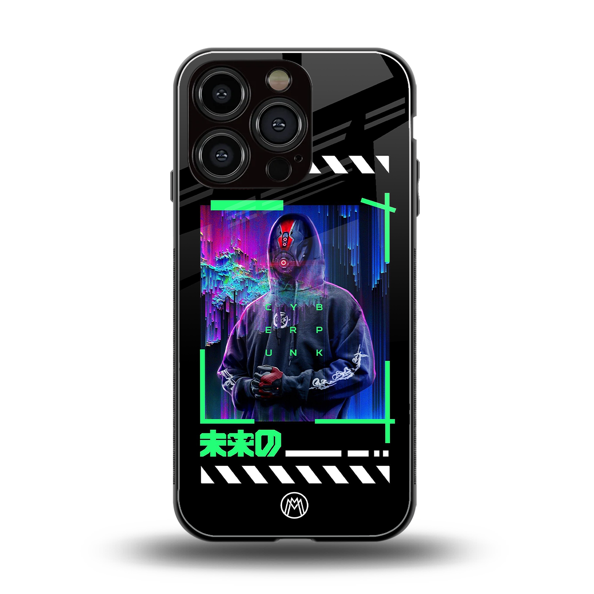 cyberpunk back phone cover | glass case for iphone 16 pro