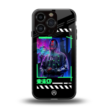 cyberpunk back phone cover | glass case for iphone 16 pro