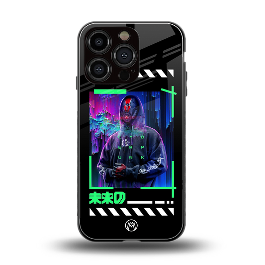 cyberpunk back phone cover | glass case for iphone 16 pro