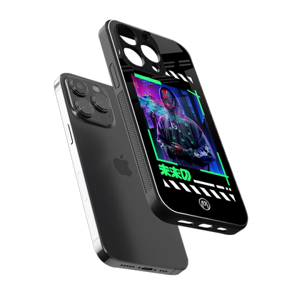 cyberpunk back phone cover | glass case for iphone 16 pro