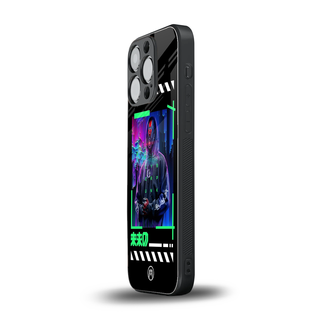 cyberpunk back phone cover | glass case for iphone 16 pro