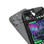 cyberpunk back phone cover | glass case for iphone 15 plus
