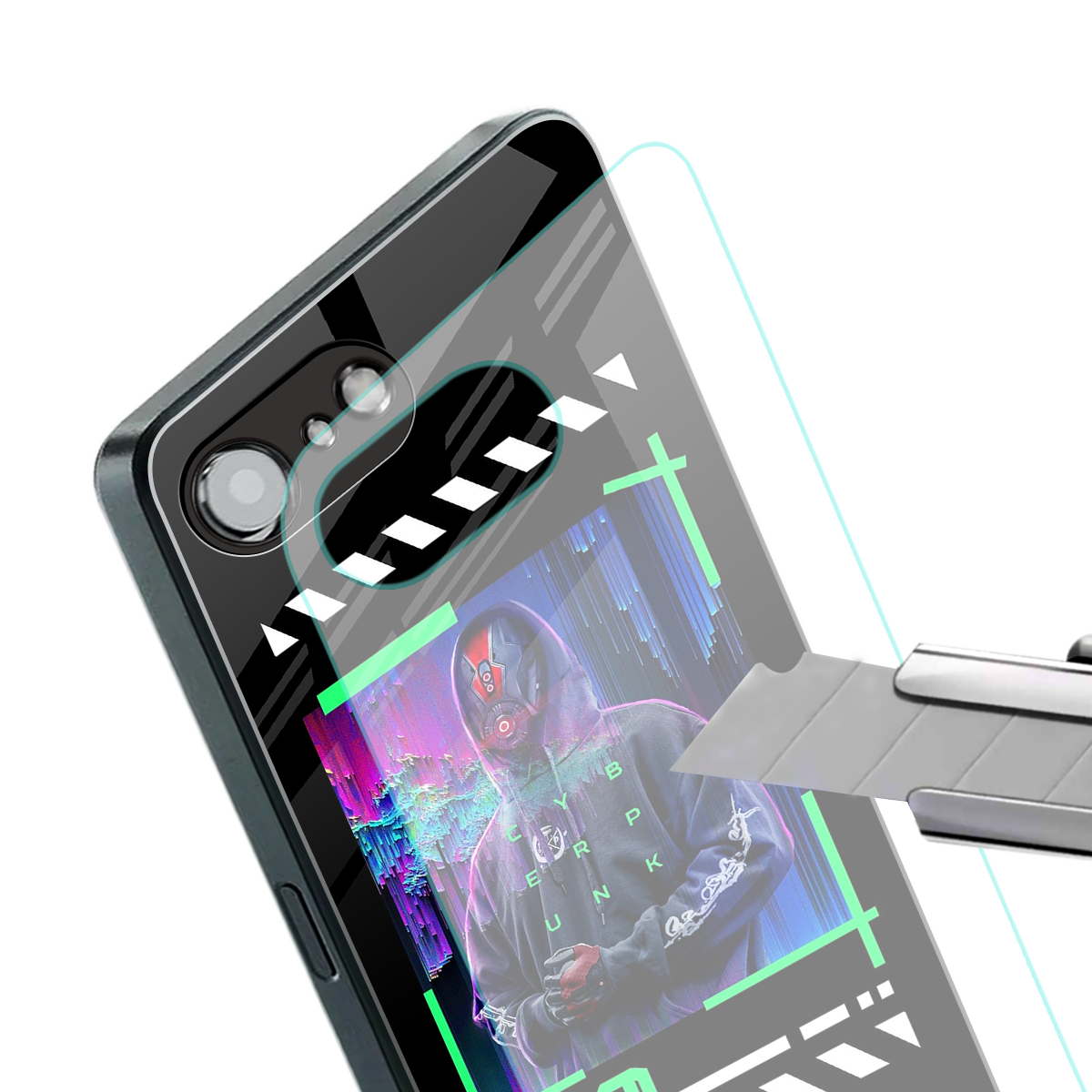 cyberpunk back phone cover | glass case for iphone 16e