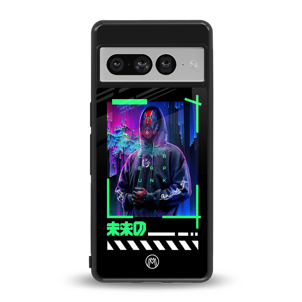cyberpunk back phone cover | glass case for google pixel 7 pro