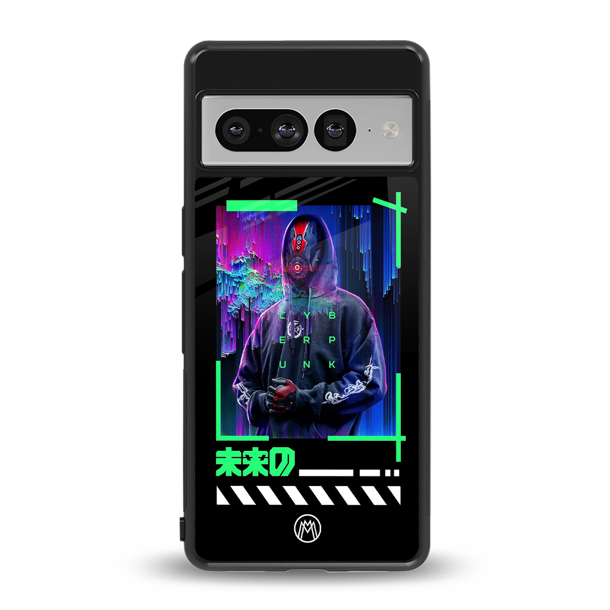cyberpunk back phone cover | glass case for google pixel 7 pro