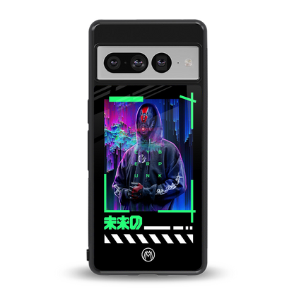 cyberpunk back phone cover | glass case for google pixel 7 pro