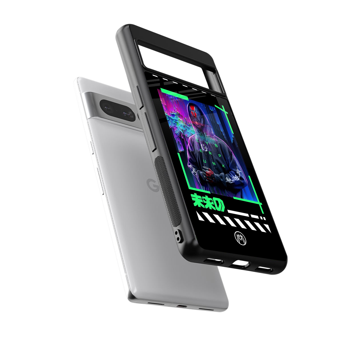 cyberpunk back phone cover | glass case for google pixel 7 pro