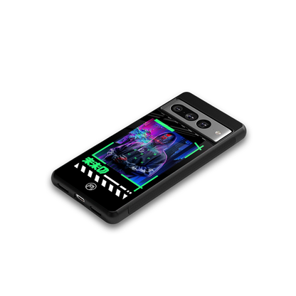 cyberpunk back phone cover | glass case for google pixel 7 pro