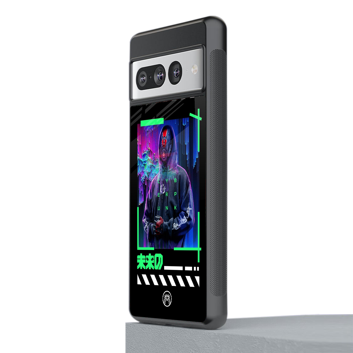 cyberpunk back phone cover | glass case for google pixel 7 pro