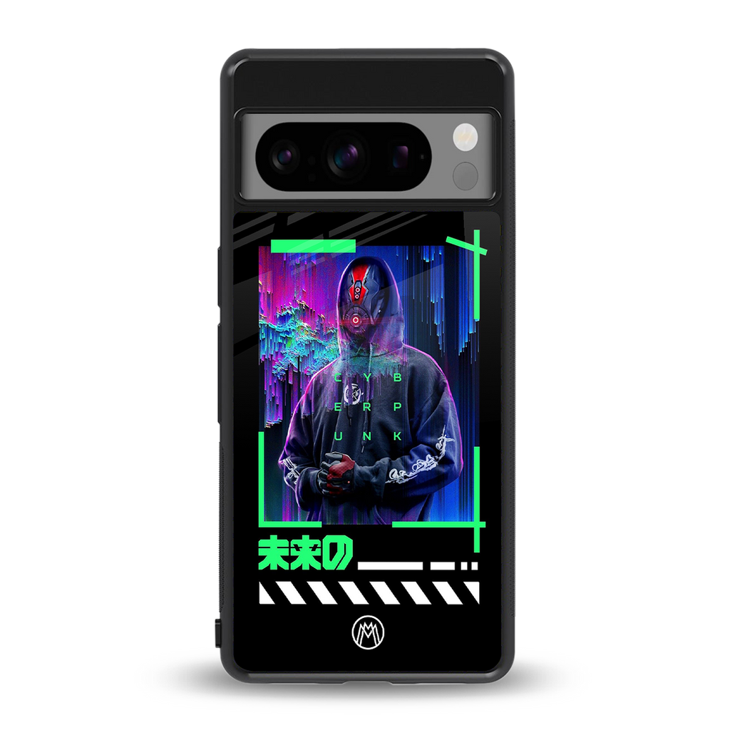 cyberpunk back phone cover | glass case for google pixel 8 pro
