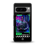 cyberpunk back phone cover | glass case for google pixel 8 pro