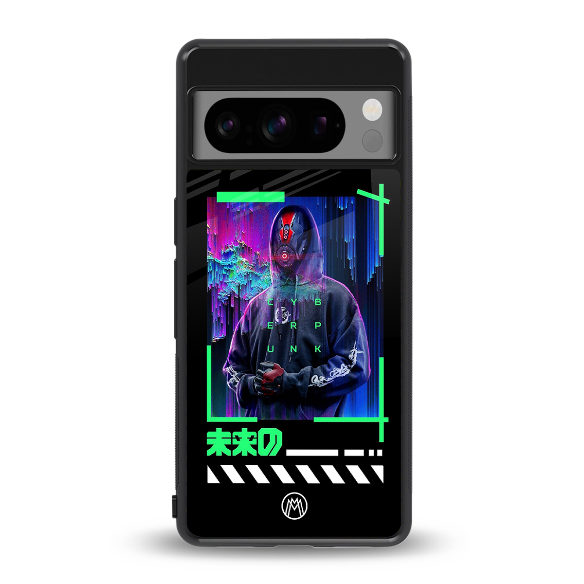 cyberpunk back phone cover | glass case for google pixel 8 pro