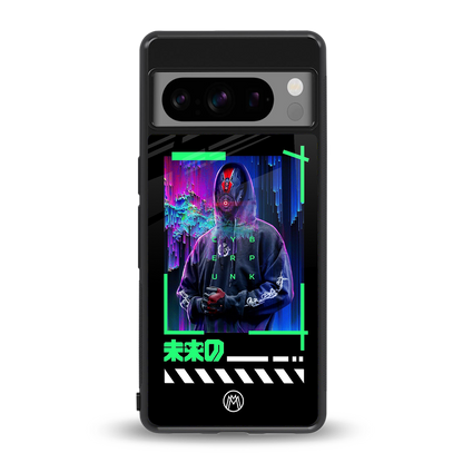 cyberpunk back phone cover | glass case for google pixel 8 pro