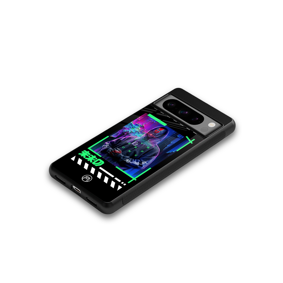 cyberpunk back phone cover | glass case for google pixel 8 pro