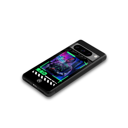 cyberpunk back phone cover | glass case for google pixel 8 pro