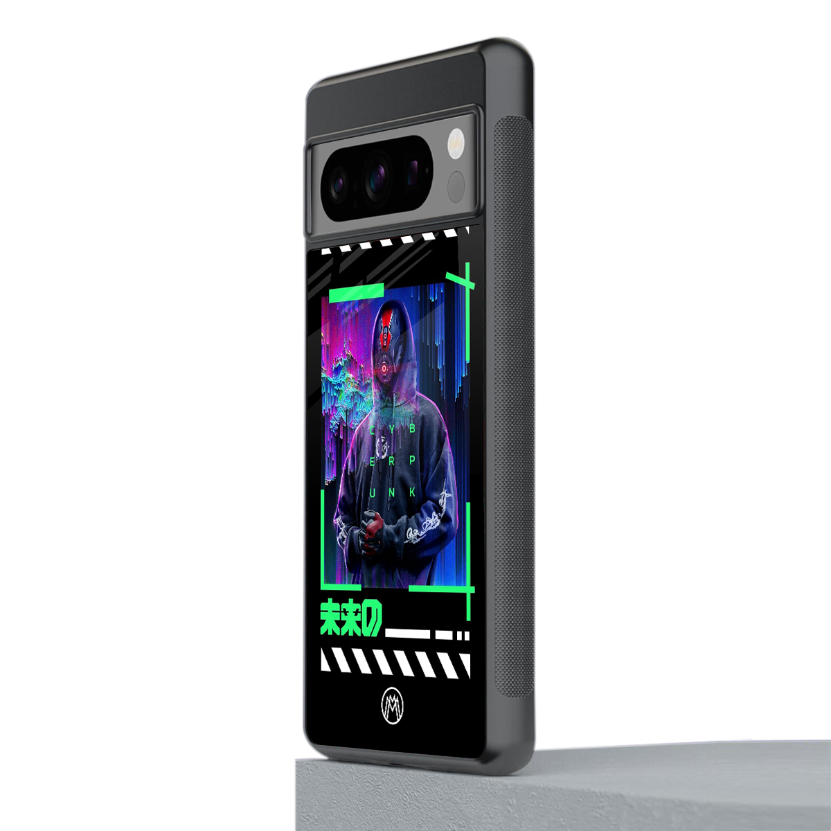 cyberpunk back phone cover | glass case for google pixel 8 pro