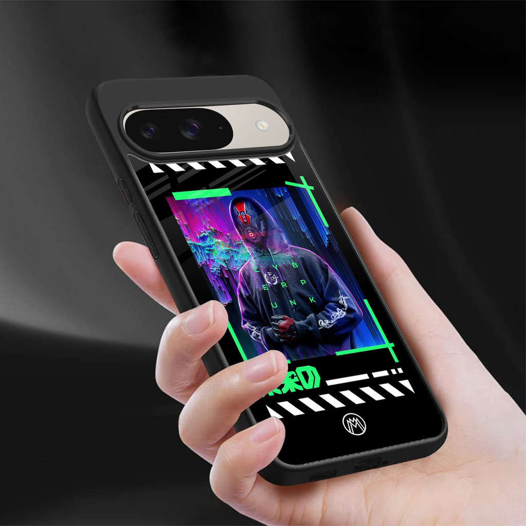 cyberpunk back phone cover | glass case for google pixel 9