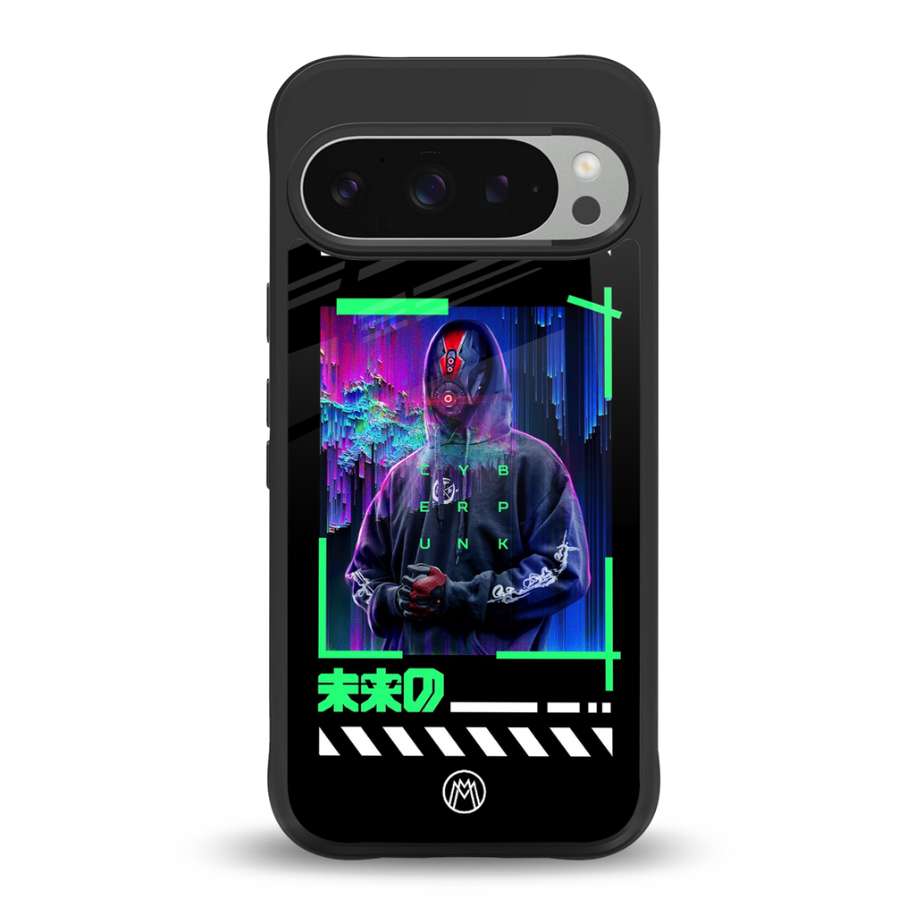 cyberpunk back phone cover | glass case for google pixel 9 pro