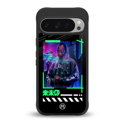 cyberpunk back phone cover | glass case for google pixel 9 pro xl