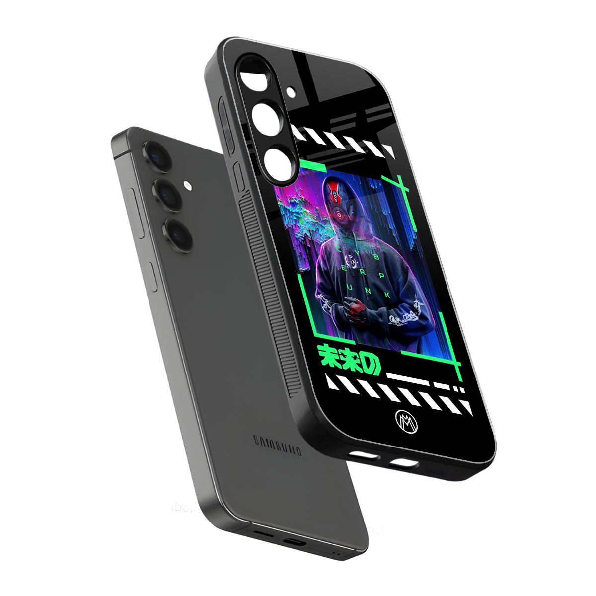 cyberpunk back phone cover | glass case for samsung galaxy s24 plus