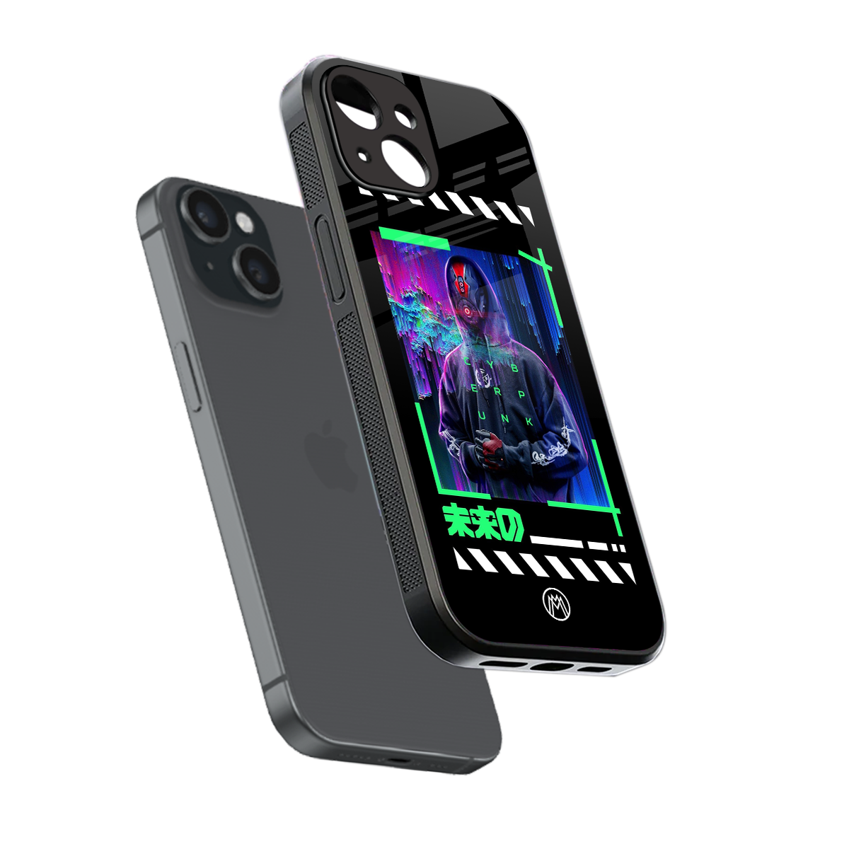 cyberpunk back phone cover | glass case for iphone 14