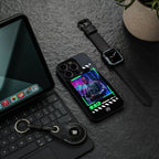 cyberpunk back phone cover | glass case for iphone 15 plus