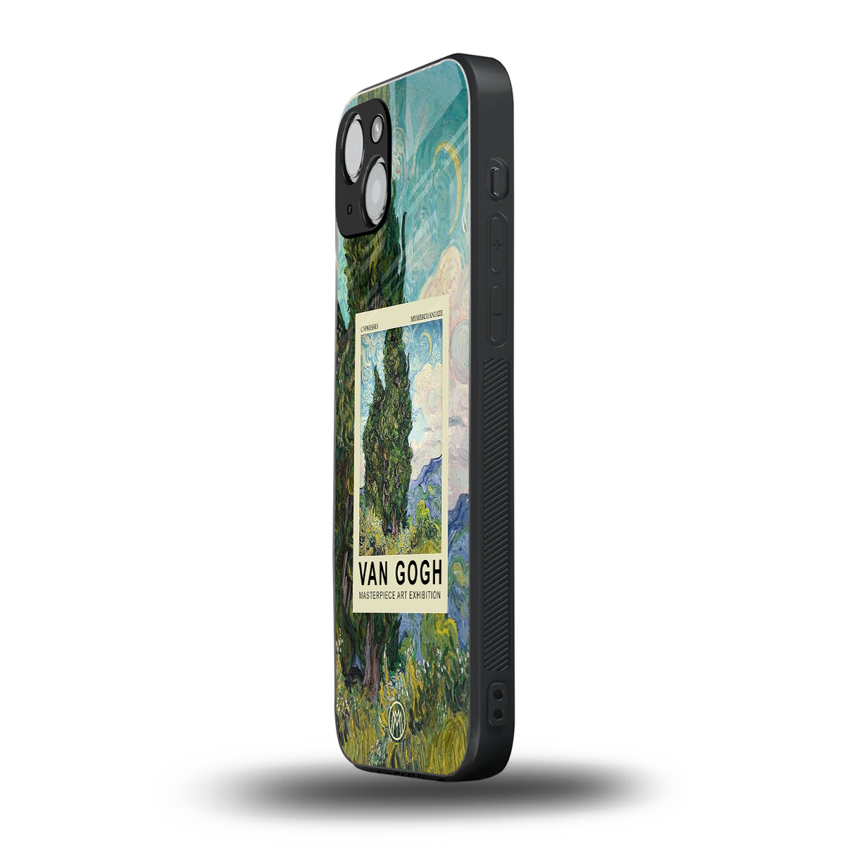 cypresses back phone cover | glass case for iphone 15 plus