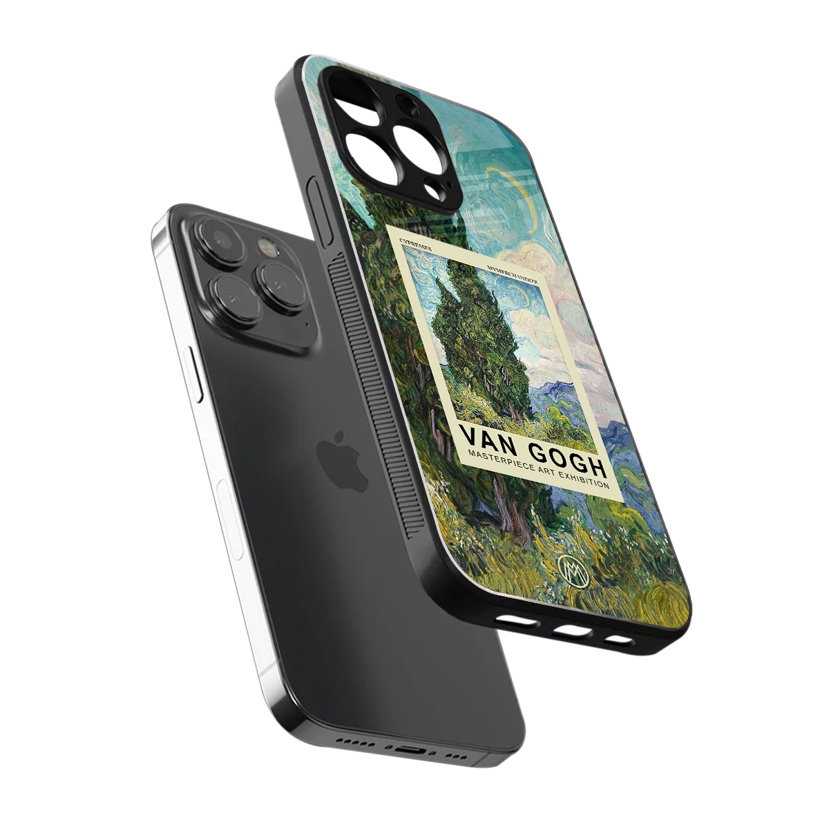 cypresses back phone cover | glass case for iphone 15 pro max