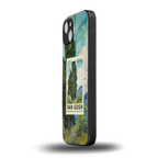 cypresses back phone cover | glass case for iphone 15