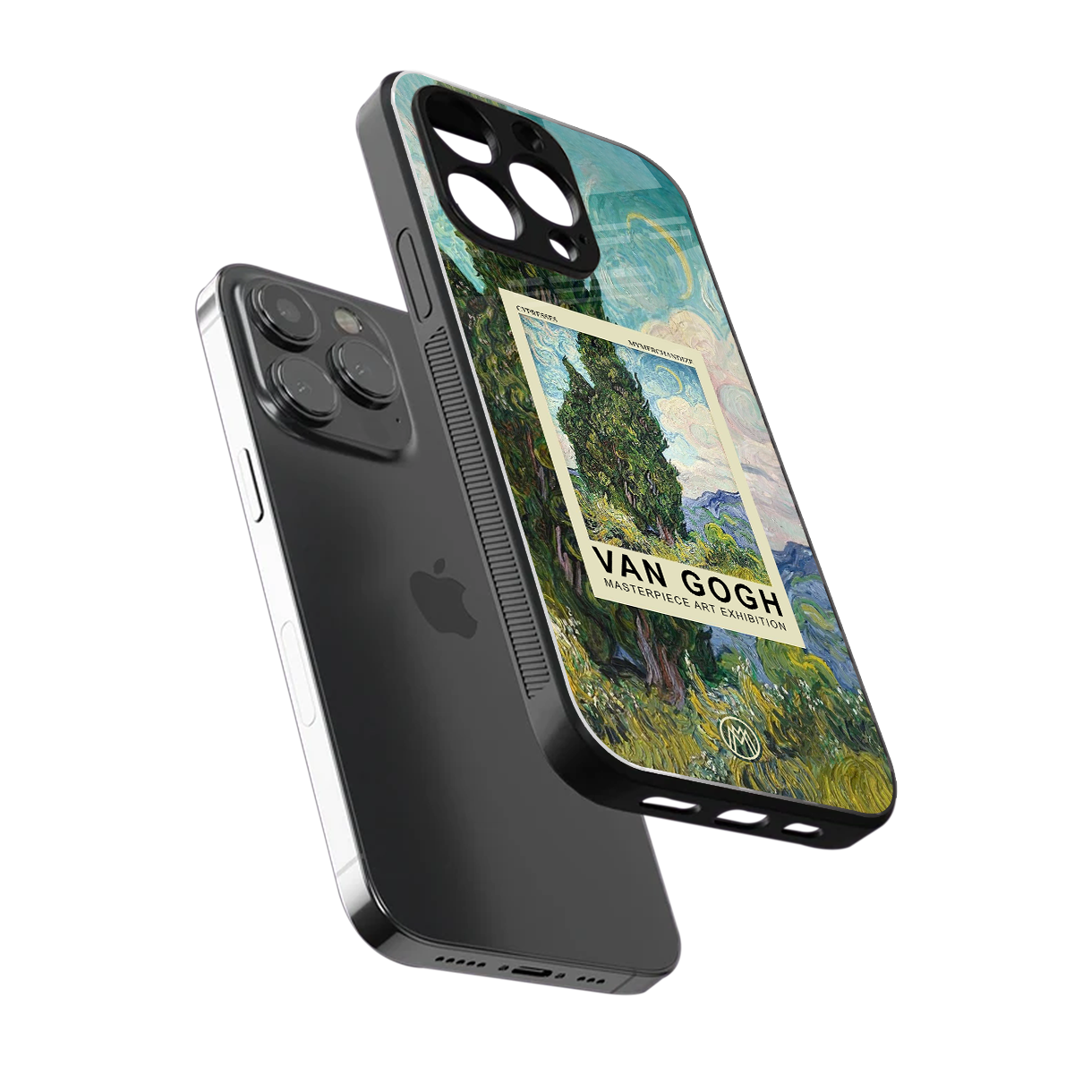 cypresses back phone cover | glass case for iphone 15 pro
