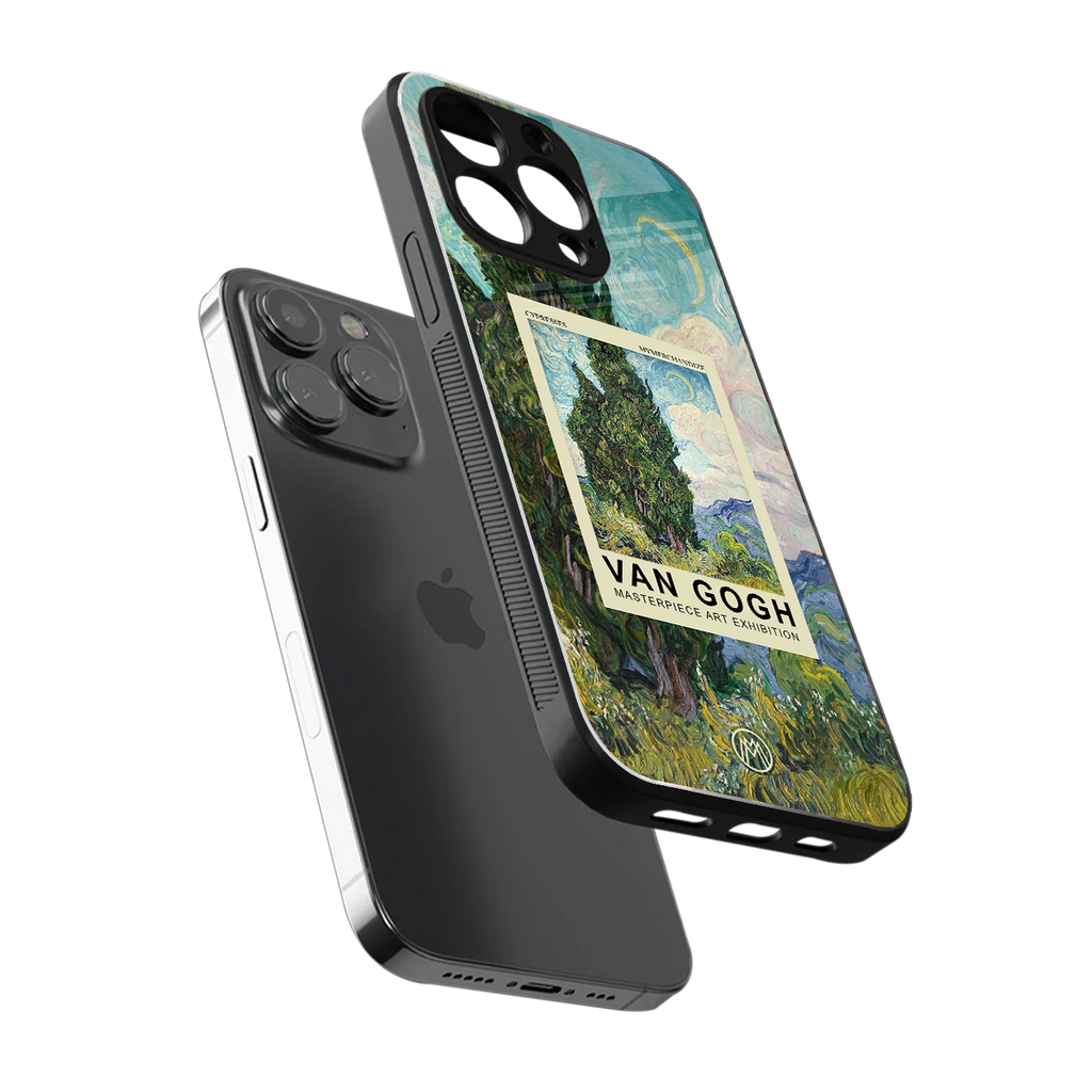 cypresses back phone cover | glass case for iphone 14 pro