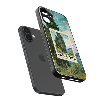 cypresses back phone cover | glass case for iphone 16 plus