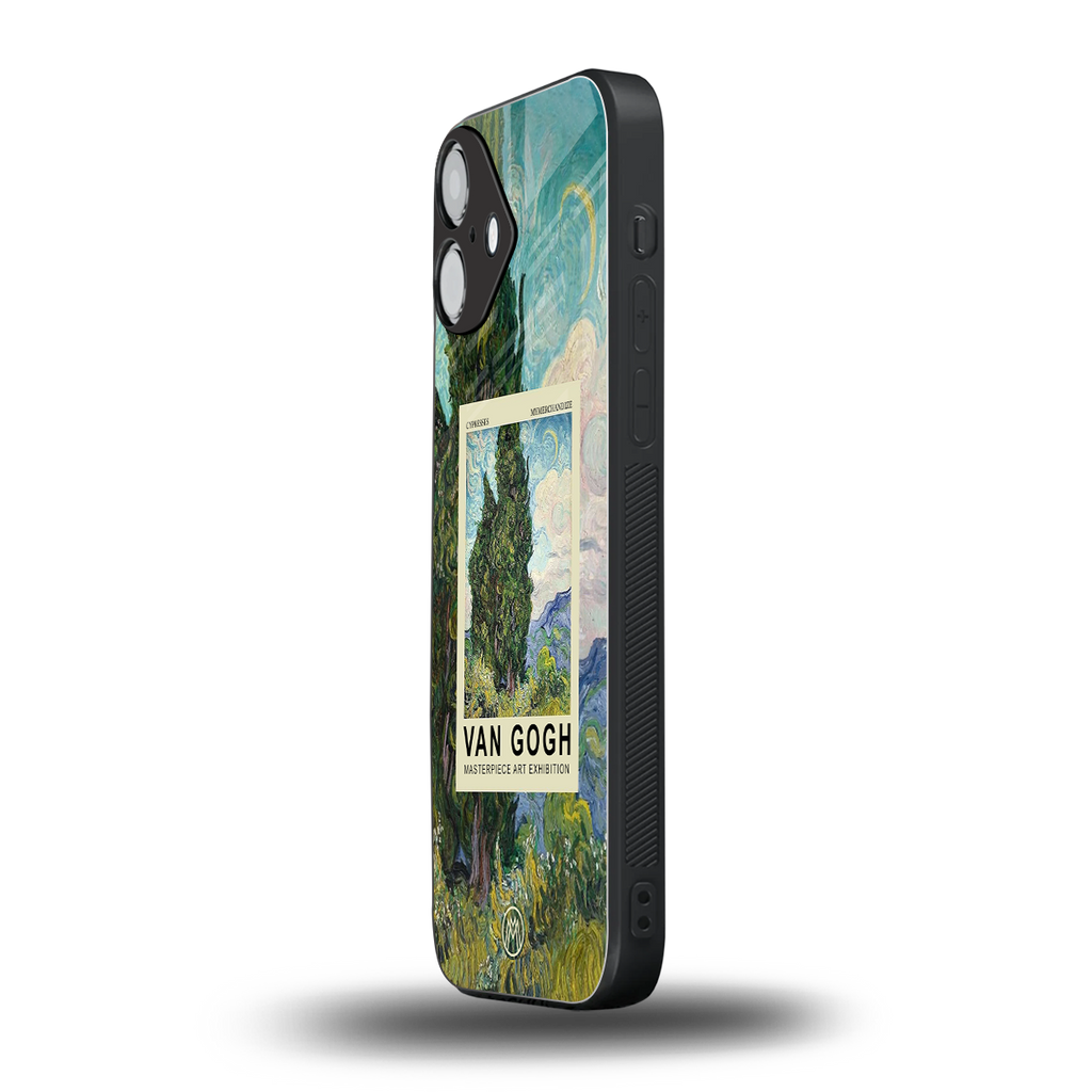 cypresses back phone cover | glass case for iphone 16 plus