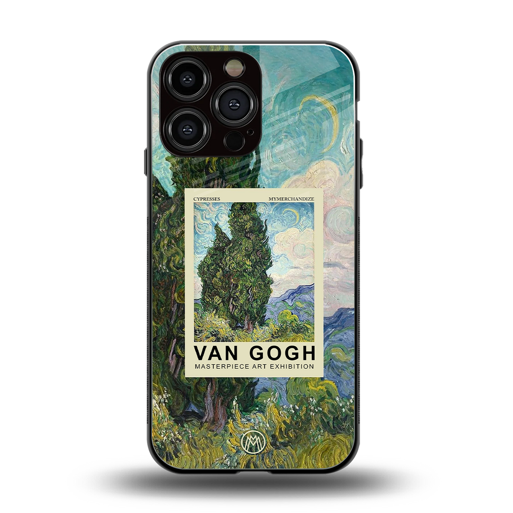 cypresses back phone cover | glass case for iphone 16 pro max