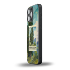 cypresses back phone cover | glass case for iphone 16 pro max