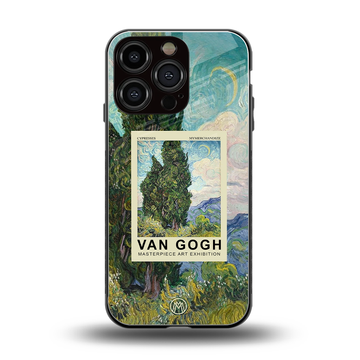 cypresses back phone cover | glass case for iphone 16 pro