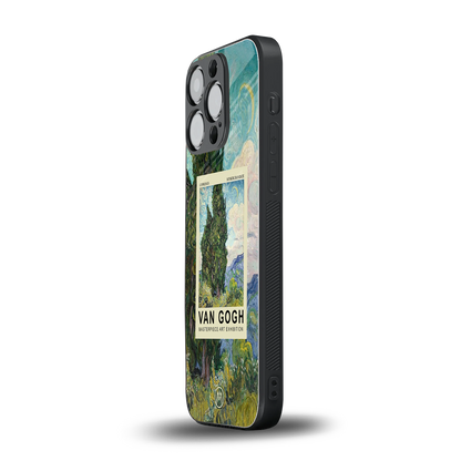 cypresses back phone cover | glass case for iphone 16 pro