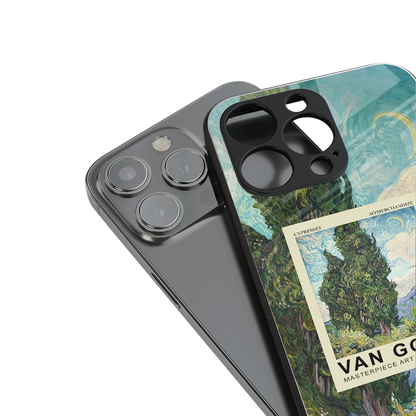 cypresses back phone cover | glass case for iphone 14 pro max