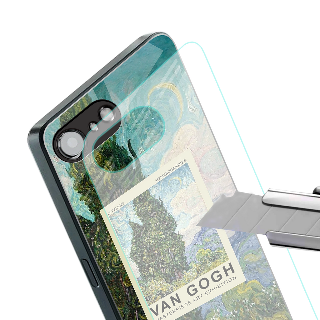 cypresses back phone cover | glass case for iphone 16e