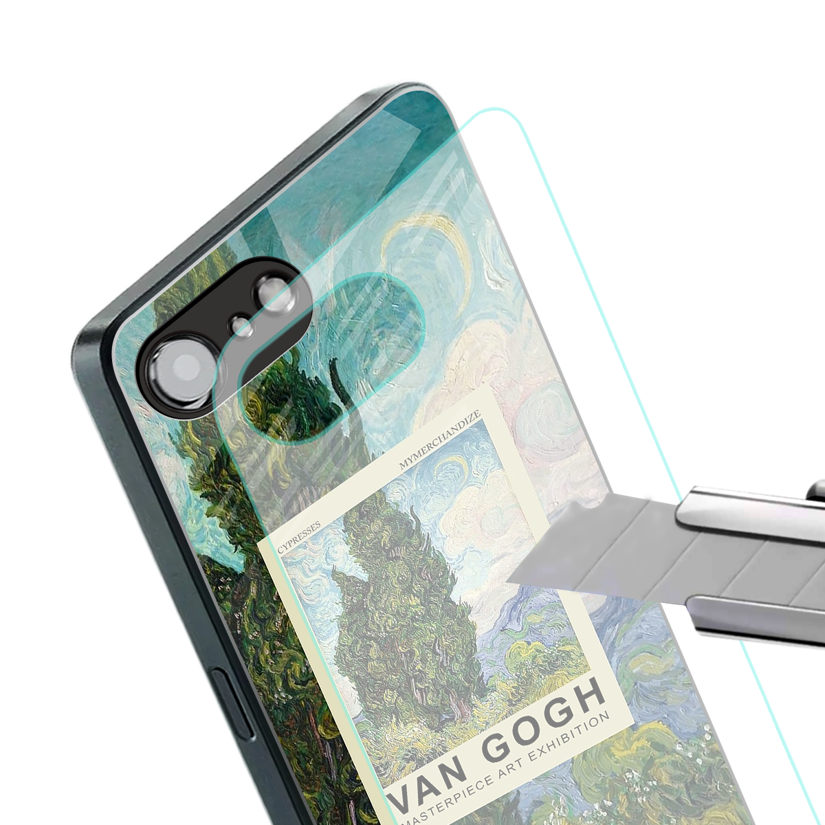 cypresses back phone cover | glass case for iphone 16e