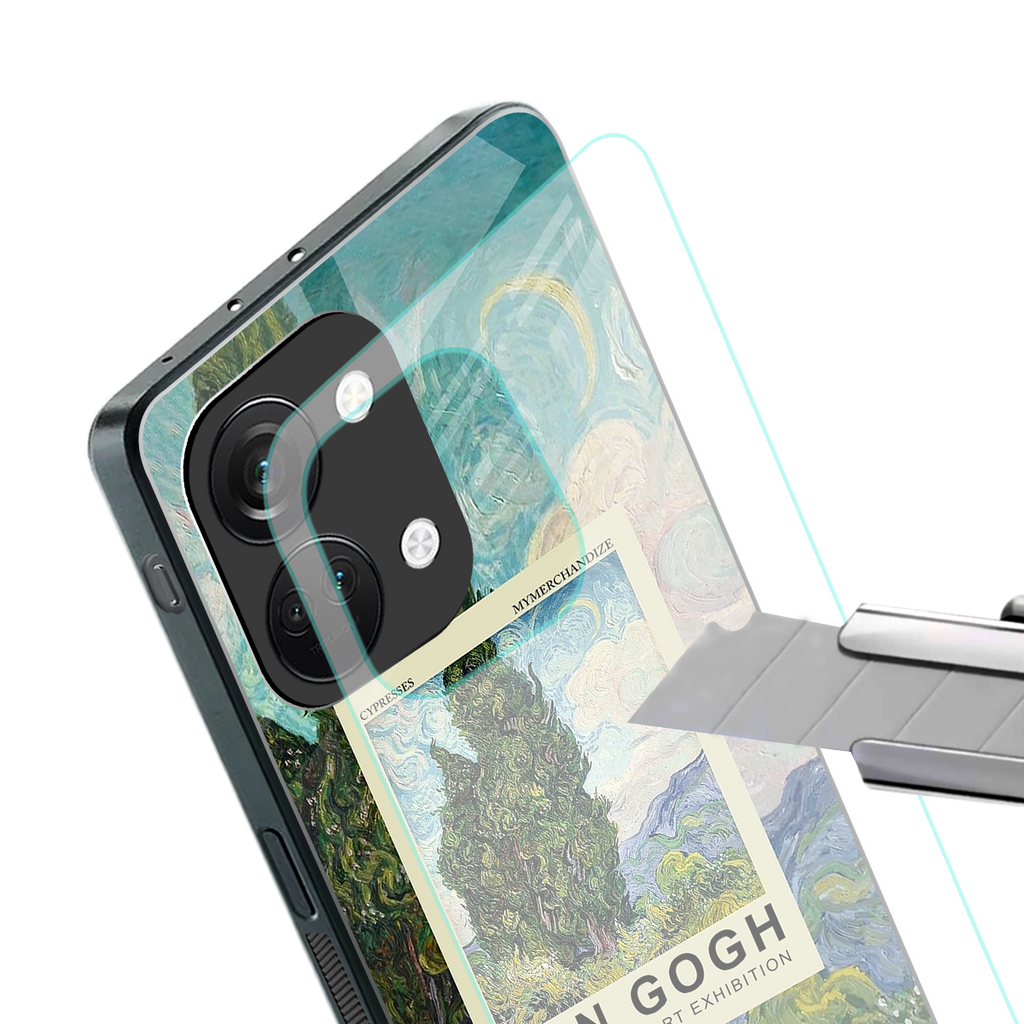 cypresses back phone cover | glass case for oneplus nord 3