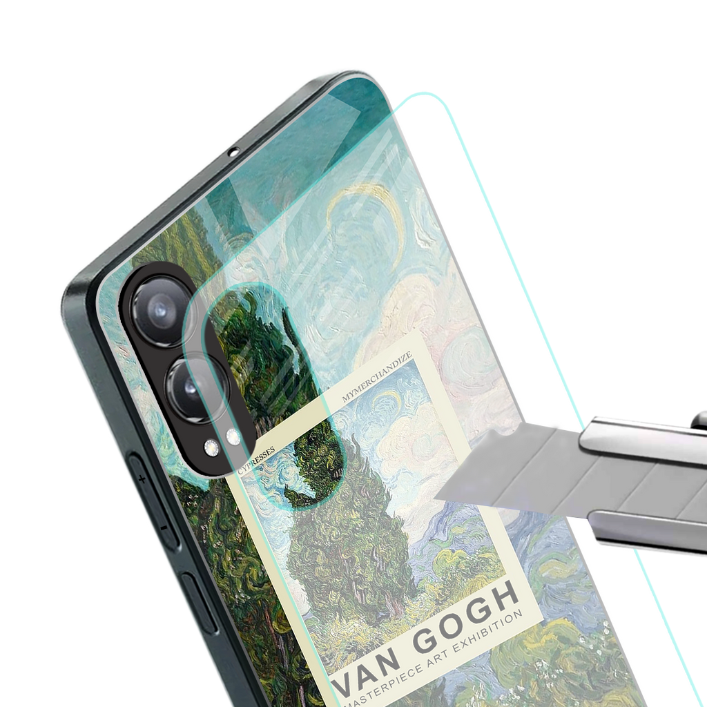 cypresses back phone cover | glass case for oneplus nord ce 4 lite