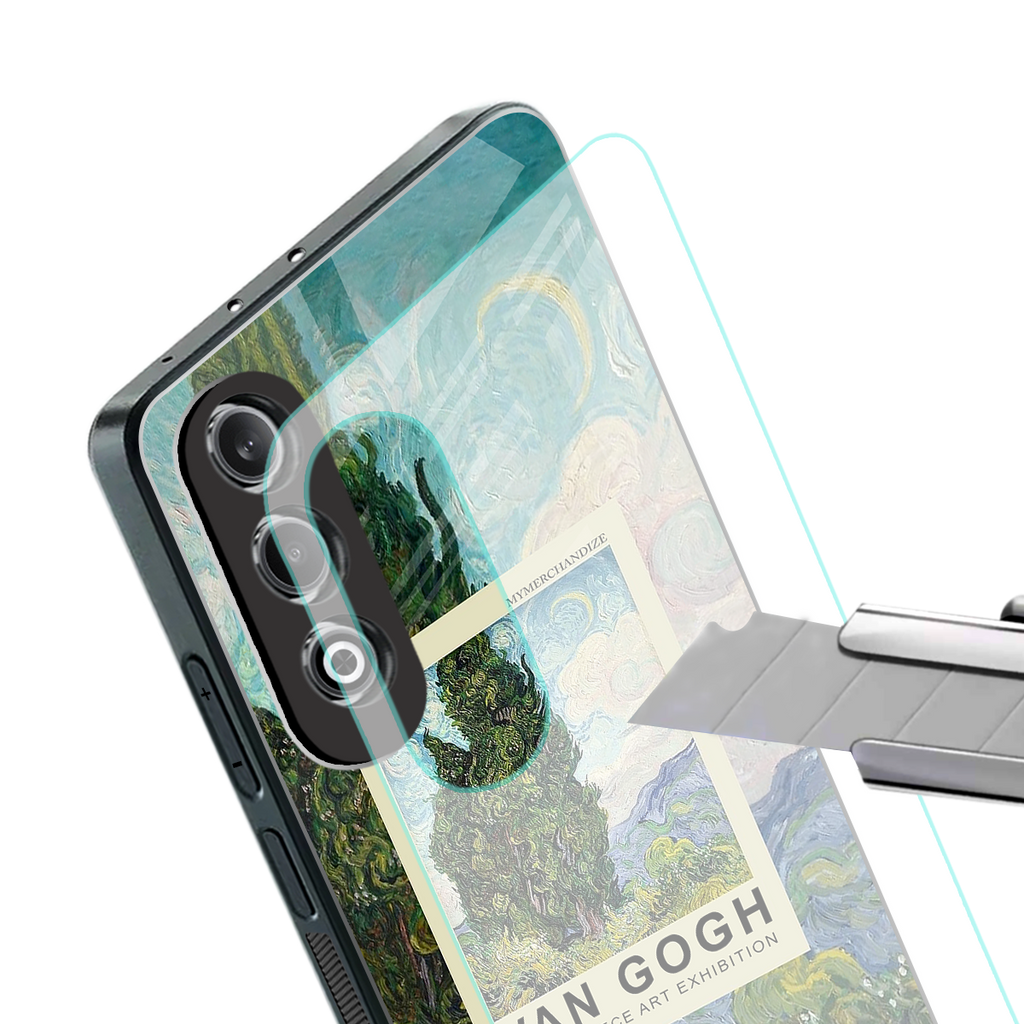 cypresses back phone cover | glass case for oneplus nord ce 4