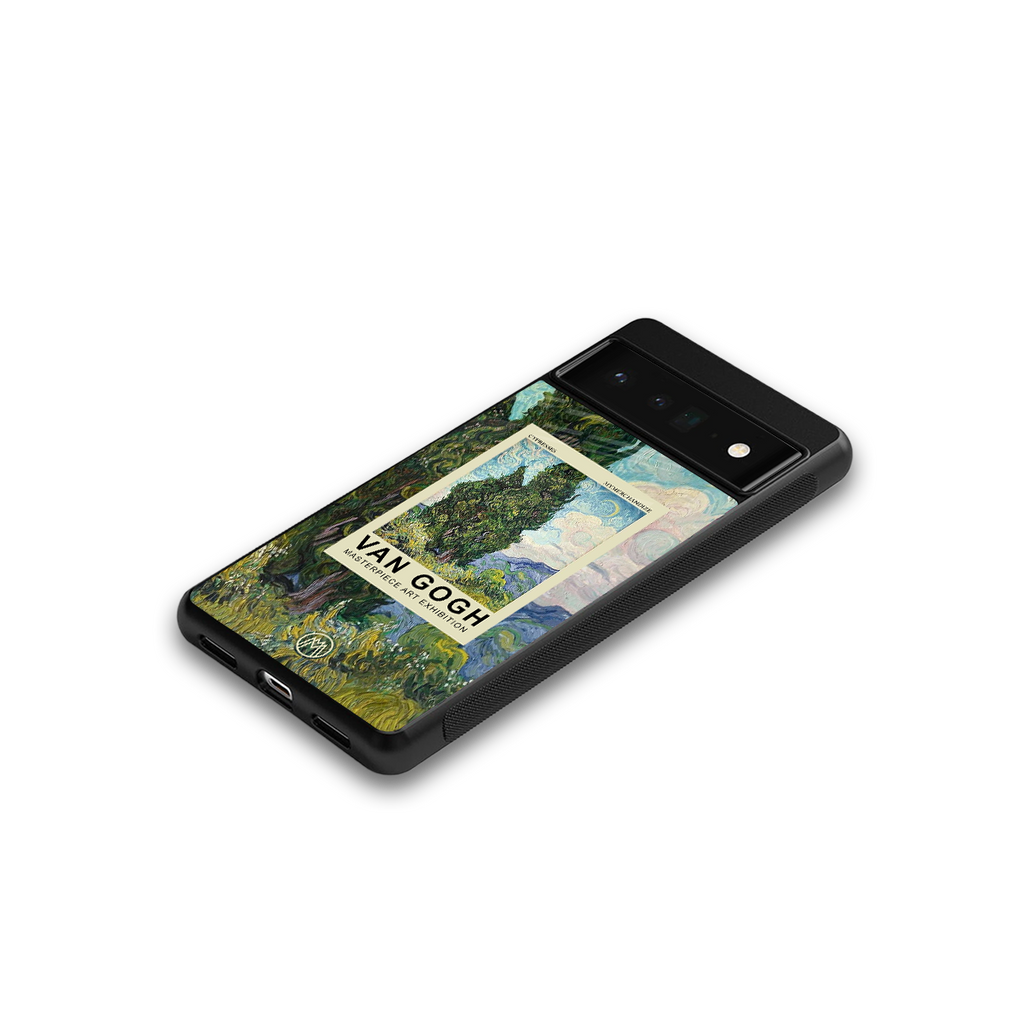 cypresses back phone cover | glass case for google pixel 6 pro