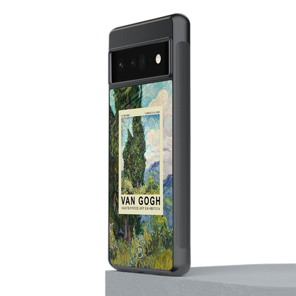 cypresses back phone cover | glass case for google pixel 6 pro
